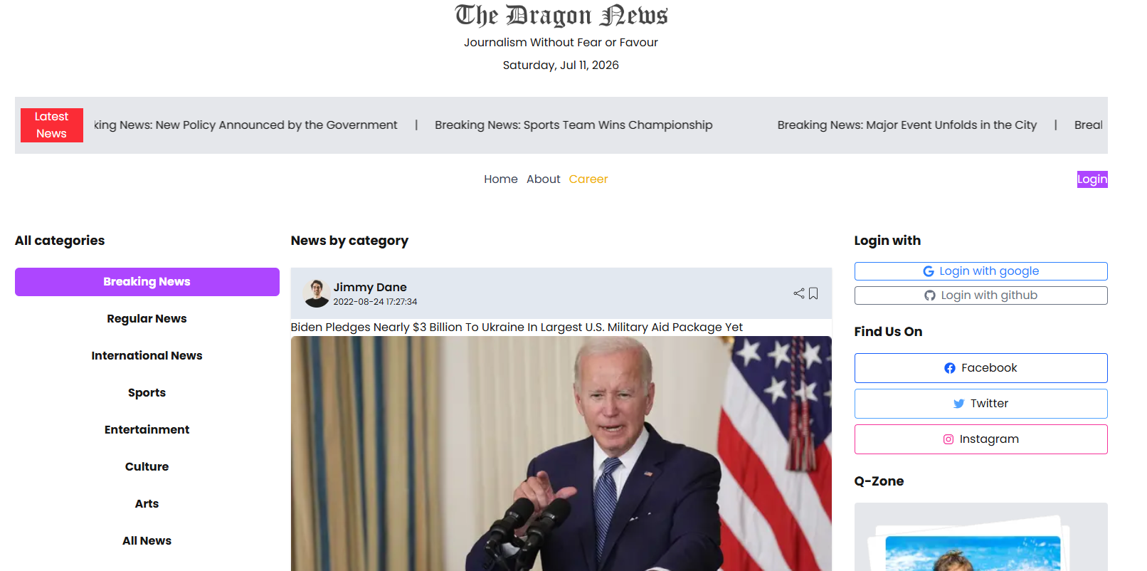 the Dragon News Portal